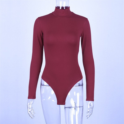 2019 Turtleneck Body sexy salopete cu mânecă lungă pentru femei body body solid bodycon toamna iarnă