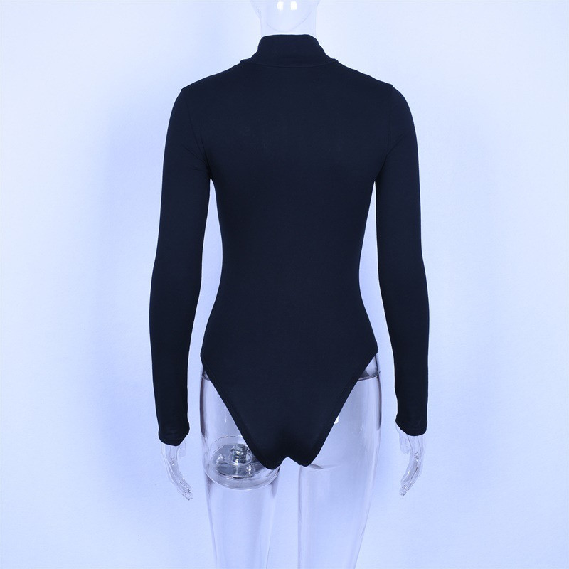 2019 Turtleneck Body sexy salopete cu mânecă lungă pentru femei body body solid bodycon toamna iarnă