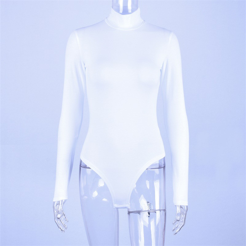 2019 Turtleneck Body sexy salopete cu mânecă lungă pentru femei body body solid bodycon toamna iarnă