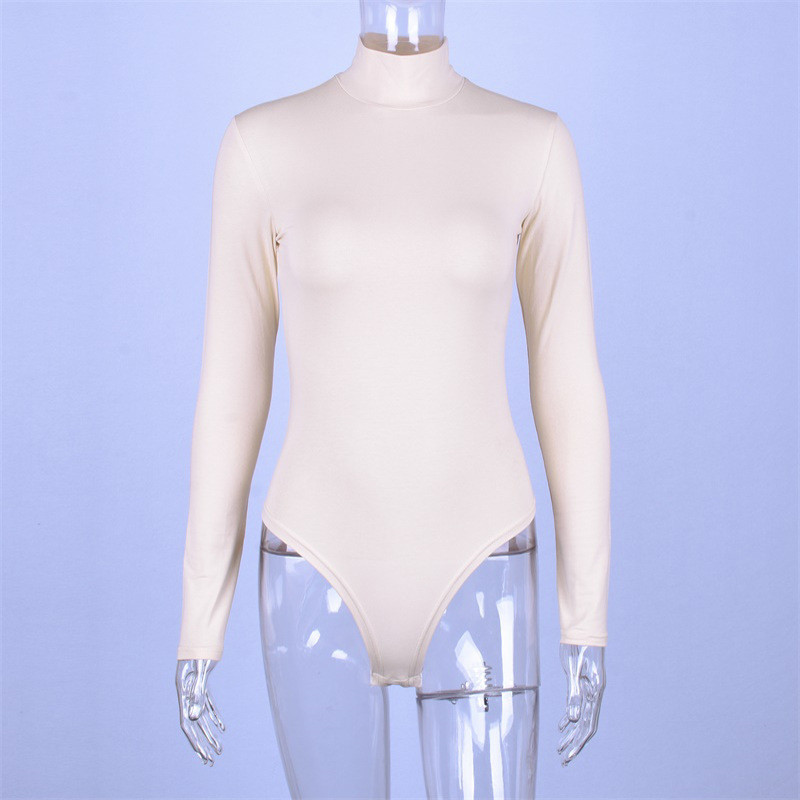 2019 Turtleneck Body sexy salopete cu mânecă lungă pentru femei body body solid bodycon toamna iarnă