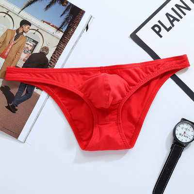 Pamučne gaćice Muške udobne gaćice Muško donje rublje Bikini Drop shipping Muške prozračne gaćice niskog struka Jednobojne 1811