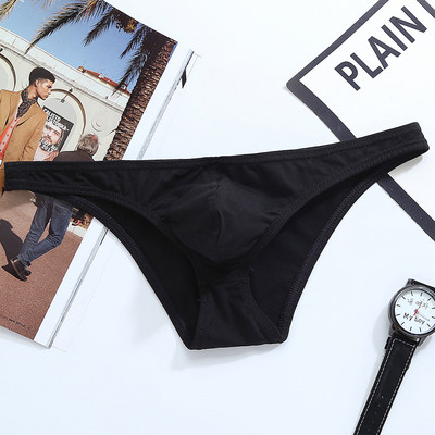 Pamučne gaćice Muške udobne gaćice Muško donje rublje Bikini Drop shipping Muške prozračne gaćice niskog struka Jednobojne 1811