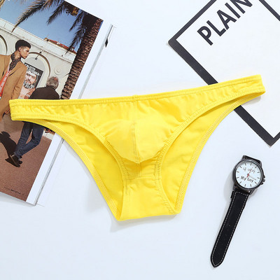 Pamučne gaćice Muške udobne gaćice Muško donje rublje Bikini Drop shipping Muške prozračne gaćice niskog struka Jednobojne 1811