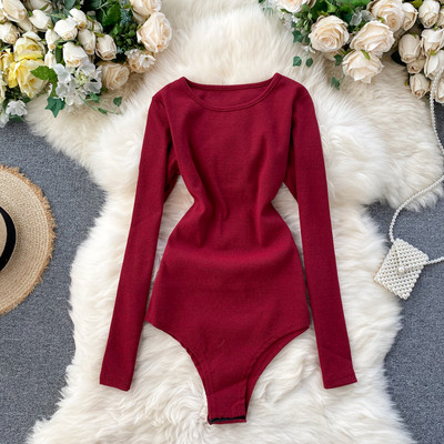 Proljeće Jesen Ženska majica kratkih rukava Sportska odijela Uski bodi s dugim rukavima donjeg dijela Ženski kombinezon jednobojnih kombinezona s kratkim rukavima A2065