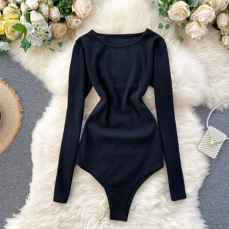 Proljeće Jesen Ženska majica kratkih rukava Sportska odijela Uski bodi s dugim rukavima donjeg dijela Ženski kombinezon jednobojnih kombinezona s kratkim rukavima A2065