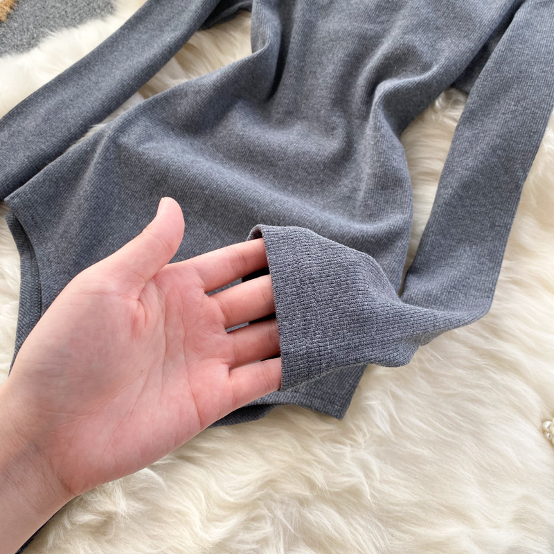 Proljeće Jesen Ženska majica kratkih rukava Sportska odijela Uski bodi s dugim rukavima donjeg dijela Ženski kombinezon jednobojnih kombinezona s kratkim rukavima A2065