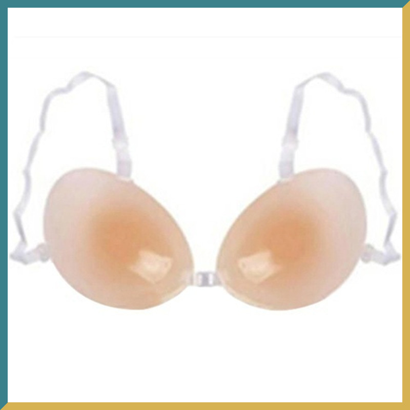 Αόρατα σουτιέν σιλικόνης για γυναίκες Νυφικό Εσώρουχα BraletteClear Strap Multiway Strapless Μπροστινό κλείσιμο Στηθόδεσμο