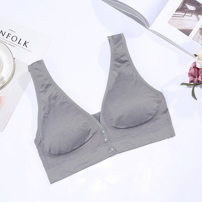 Sutien de alăptare nou deschis în față Sutien de maternitate pentru alăptare Acces cu o singură mână Cupe detașabile din spumă turnată Sutien de alăptare din bumbac