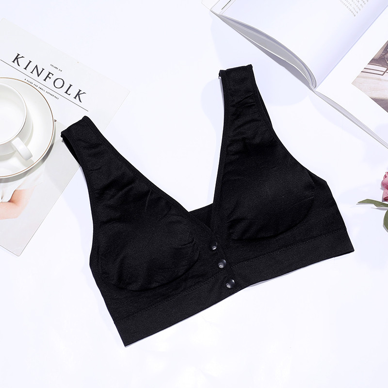 Sutien de alăptare nou deschis în față Sutien de maternitate pentru alăptare Acces cu o singură mână Cupe detașabile din spumă turnată Sutien de alăptare din bumbac