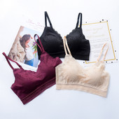 Roseheart uus naistele punane juhtmevaba pitsiga polsterdatud rinnahoidja ühes tükis aktiivsed rinnahoidjad Naiste rinnahoidjad Jooga õmblusteta Invisible Cup AB