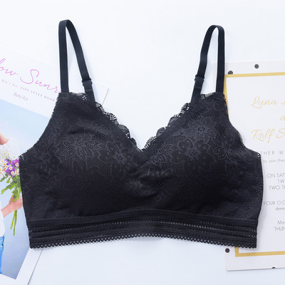 Roseheart uus naistele punane juhtmevaba pitsiga polsterdatud rinnahoidja ühes tükis aktiivsed rinnahoidjad Naiste rinnahoidjad Jooga õmblusteta Invisible Cup AB