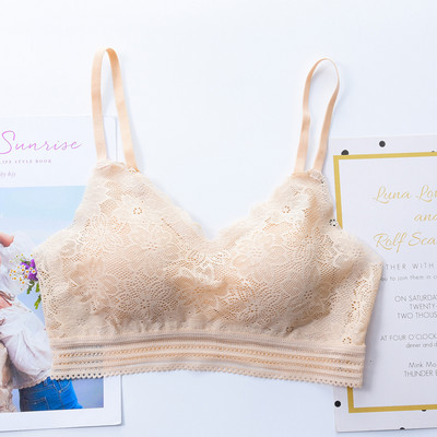 Roseheart uus naistele punane juhtmevaba pitsiga polsterdatud rinnahoidja ühes tükis aktiivsed rinnahoidjad Naiste rinnahoidjad Jooga õmblusteta Invisible Cup AB