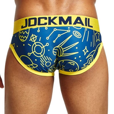 JOCKMAIL печат Мъжко бельо Секси мъжки слипове Дишащи мъжки панталони Cueca Мъжки гащи Долни гащи бельо