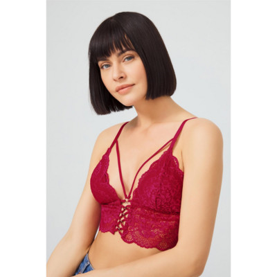 Lacy Slim Strap Căptușit Triunghi Femei Bralet Bustier iarna babydoll femei cămașă de noapte lenjerie intima rochie vară primăvară mare femei pija