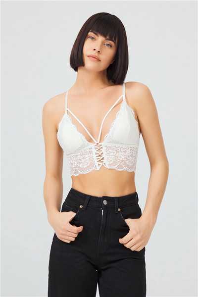 Lacy Slim Strap Căptușit Triunghi Femei Bralet Bustier iarna babydoll femei cămașă de noapte lenjerie intima rochie vară primăvară mare femei pija
