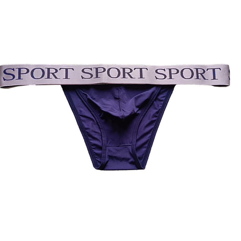 Sissy Men Husă netedă, moale, cu bucle, slip tanga, husă sexy pentru lenjerie intima, chiloți confortabili, subțiri, respirabili, cu talie joasă, lenjerie