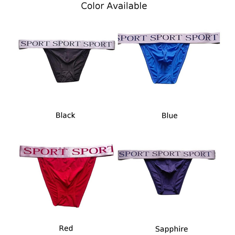 Sissy Men Husă netedă, moale, cu bucle, slip tanga, husă sexy pentru lenjerie intima, chiloți confortabili, subțiri, respirabili, cu talie joasă, lenjerie