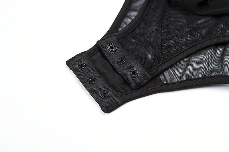 Bangniweigou Suspender, läbipaistev läbipaistev läbipaistvast võrgust bodysuit Seksikas spagetirihm seljata püksid Naiste läbipaistev pihik trikoo