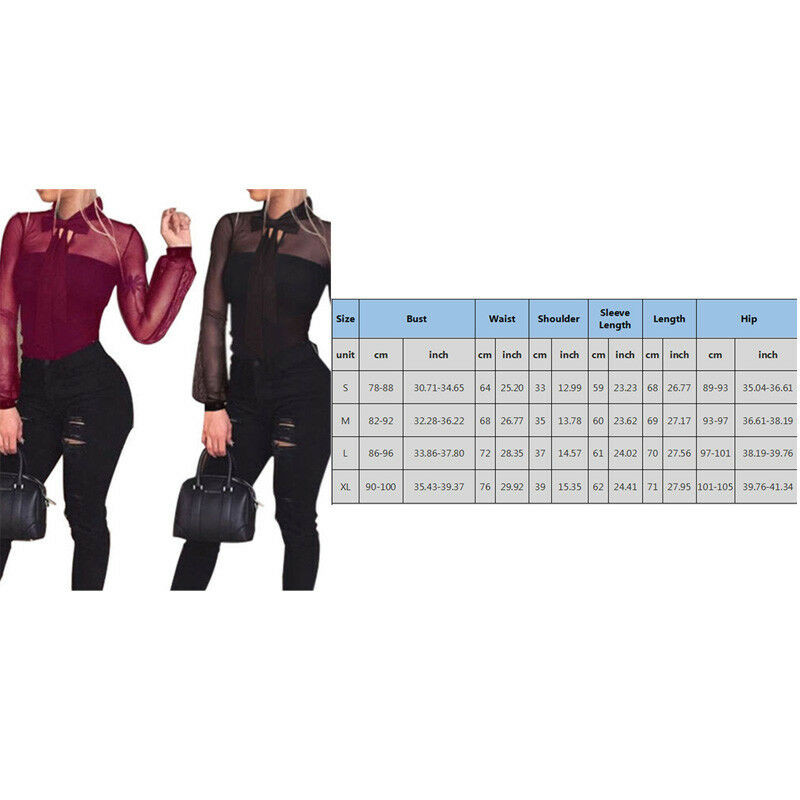 Sügisene pikkade varrukatega sidemega kombinesoon Seksikas naiste püksid V-kaelusega kõhn pikkade varrukatega võrkkostüüm Kombinesoon Bowknot läbipaistev