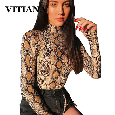 VITIANA naiste pikkade varrukatega seksikas body, 2019. aasta sügisene serpentine õhuke Bodycon Bodycon Femme Clubwear peopüksid