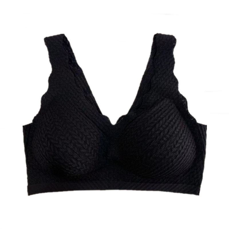 Seksi čipkani prsluk u stilu donjeg rublja od lateksa Djevojke Studentice Slatka mala prsa skupljena sa strane Mlijeko bez čeličnog prstena Jednodijelni sportski grudnjak