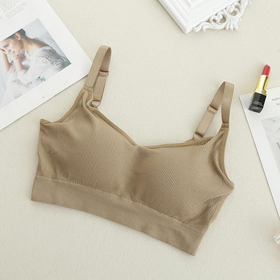 Lenjerie de corp Femei Gather No Steel Ring Lenjerie Sutien Tub Top Înfășurat Piept Frumusețe Spate Bumbac activat Respirabil Secțiune subțire