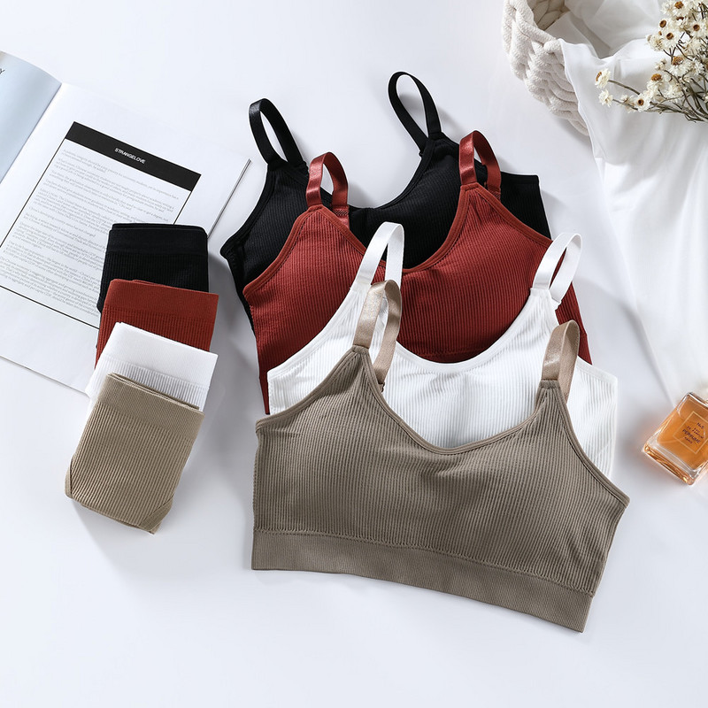 Lenjerie de corp Femei Gather No Steel Ring Lenjerie Sutien Tub Top Înfășurat Piept Frumusețe Spate Bumbac activat Respirabil Secțiune subțire