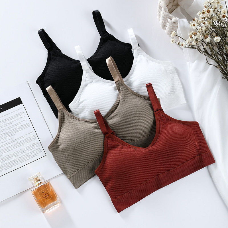 Lenjerie de corp Femei Gather No Steel Ring Lenjerie Sutien Tub Top Înfășurat Piept Frumusețe Spate Bumbac activat Respirabil Secțiune subțire