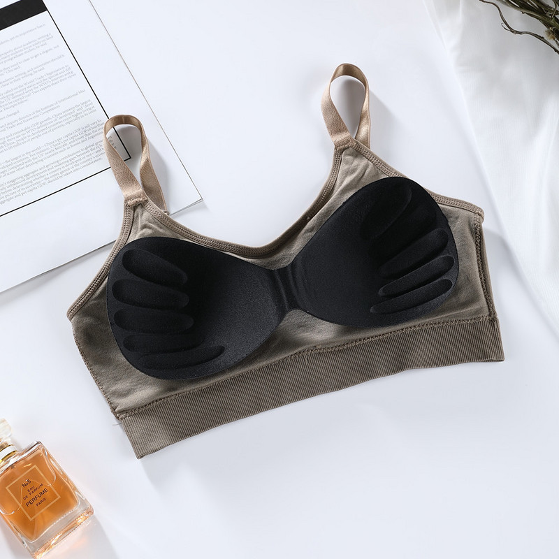 Lenjerie de corp Femei Gather No Steel Ring Lenjerie Sutien Tub Top Înfășurat Piept Frumusețe Spate Bumbac activat Respirabil Secțiune subțire