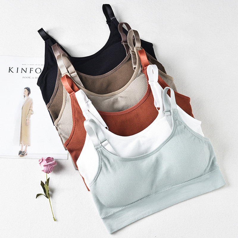Lenjerie de corp Femei Gather No Steel Ring Lenjerie Sutien Tub Top Înfășurat Piept Frumusețe Spate Bumbac activat Respirabil Secțiune subțire