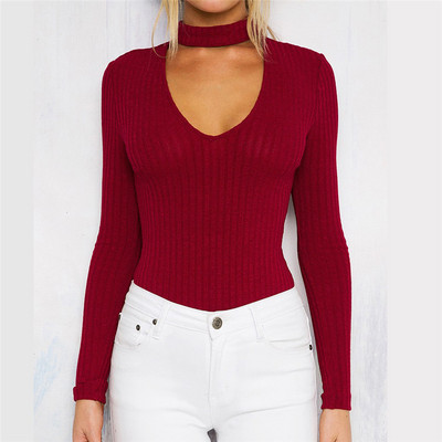 Salopete sexy de primăvară femei 2018 tricotate cu șalter toamnă iarnă negru slim bodycon salopetă salopetă la modă salopete topuri