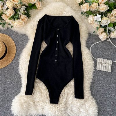 Teeuiear Slim elastic elastic toamna femei salopete sexy bodycon body-uri casual iarna elegant skinny club cu maneca lunga salopeta