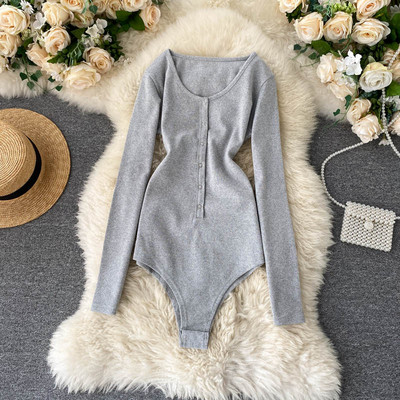 Teeuiear Slim elastic elastic toamna femei salopete sexy bodycon body-uri casual iarna elegant skinny club cu maneca lunga salopeta