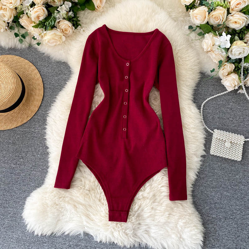 Teeuiear Slim elastic elastic toamna femei salopete sexy bodycon body-uri casual iarna elegant skinny club cu maneca lunga salopeta