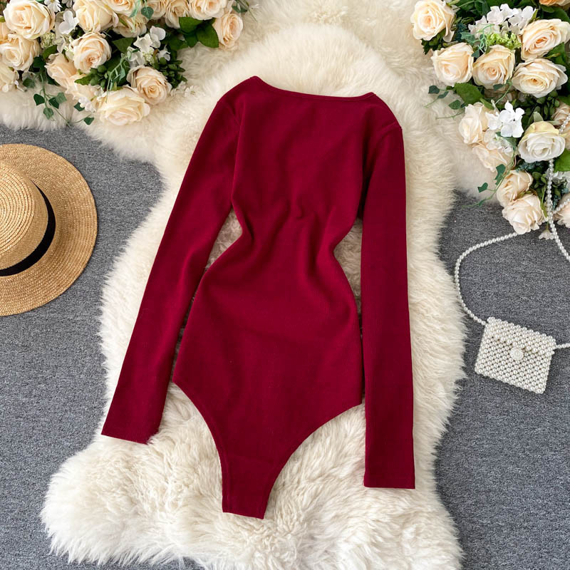 Teeuiear Slim elastic elastic toamna femei salopete sexy bodycon body-uri casual iarna elegant skinny club cu maneca lunga salopeta