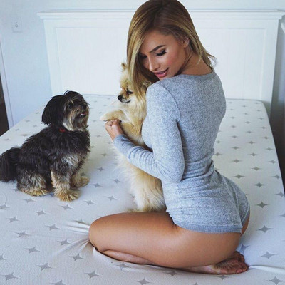 Body sexy din bumbac cu decolteu în V pentru femei, cu mânecă lungă, îmbrăcăminte de toamnă