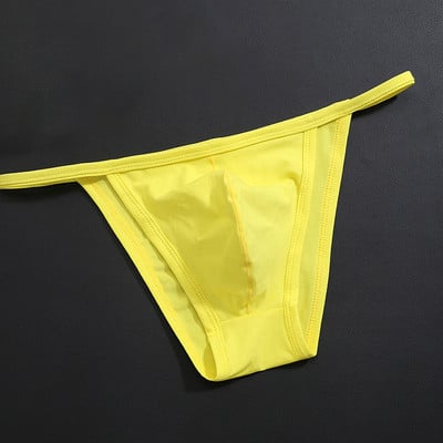 Meeste seksikad ühevärvilised madala kõrgusega stringid püksid hingav aluspesu Kuumad seksikad tangapüksid Mugav pesu meeste aluspesu