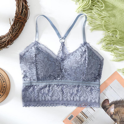 Sutien sexy din dantelă pentru femei de stil nou, tampă de piept dintr-o bucată, tub adunat pentru femei, lenjerie de corp de top, cu push-up, fără bretele, fără jante