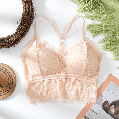 Sutien sexy din dantelă pentru femei de stil nou, tampă de piept dintr-o bucată, tub adunat pentru femei, lenjerie de corp de top, cu push-up, fără bretele, fără jante