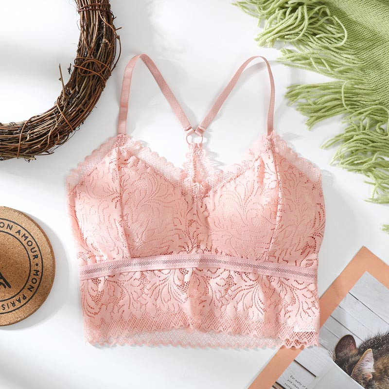 Sutien sexy din dantelă pentru femei de stil nou, tampă de piept dintr-o bucată, tub adunat pentru femei, lenjerie de corp de top, cu push-up, fără bretele, fără jante