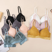 Naiste õmblusteta juhtmevabad mugavad rinnahoidjad Naiste naiste aluspesu Seksikas eemaldatav õlarihm V õhukesed puuvillased rinnahoidjad