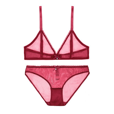 Varsbaby Sexy Dantela Culoare Rosie Lenjerie Intima Craciun Set Sutien Revelion Pentru Femei