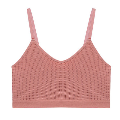 Πορτοκαλί Full Cup Thin Mold Cup Μέτριο μέγεθος Γυναικεία άνετα εσώρουχα χωρίς στήθος που αναπνέουν