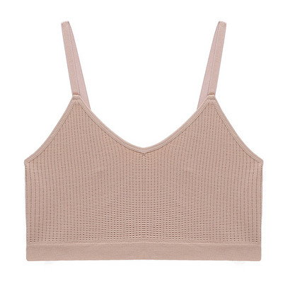 Πορτοκαλί Full Cup Thin Mold Cup Μέτριο μέγεθος Γυναικεία άνετα εσώρουχα χωρίς στήθος που αναπνέουν