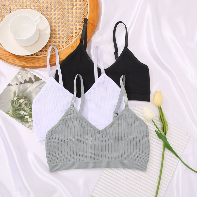 Πορτοκαλί Full Cup Thin Mold Cup Μέτριο μέγεθος Γυναικεία άνετα εσώρουχα χωρίς στήθος που αναπνέουν