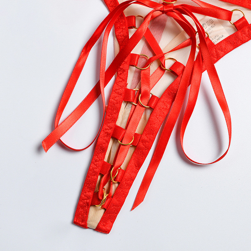 Ellolace Kiss Εσώρουχα Γυμνά Εσώρουχα Fancy Επίδεσμοι Γυναικείο Σετ 2 τεμαχίων Διαφανές Ερωτικό Ασύρματο Σετ Σλιπ Δαντέλα