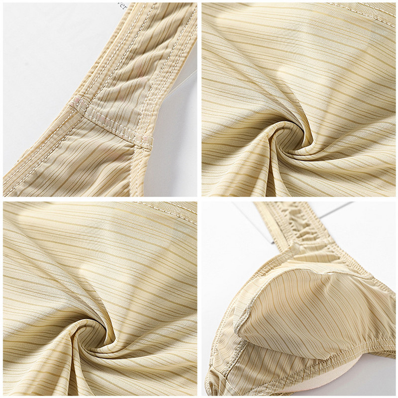 Modne T-hlače Tange Seksi gaćice Muške Ice Silk gaćice Udobne prozračne gaćice Muško donje rublje konveksne torbice gaćice