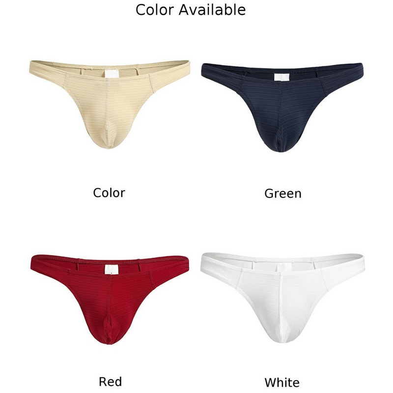 Modne T-hlače Tange Seksi gaćice Muške Ice Silk gaćice Udobne prozračne gaćice Muško donje rublje konveksne torbice gaćice