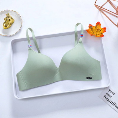 Sutien simplu, ușor și subțire, dintr-o singură bucată, confortabil, fără cusături, piept mic adunat, fără inel de oțel, lenjerie de corp pentru femei, cupă subțire