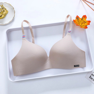 Sutien simplu, ușor și subțire, dintr-o singură bucată, confortabil, fără cusături, piept mic adunat, fără inel de oțel, lenjerie de corp pentru femei, cupă subțire